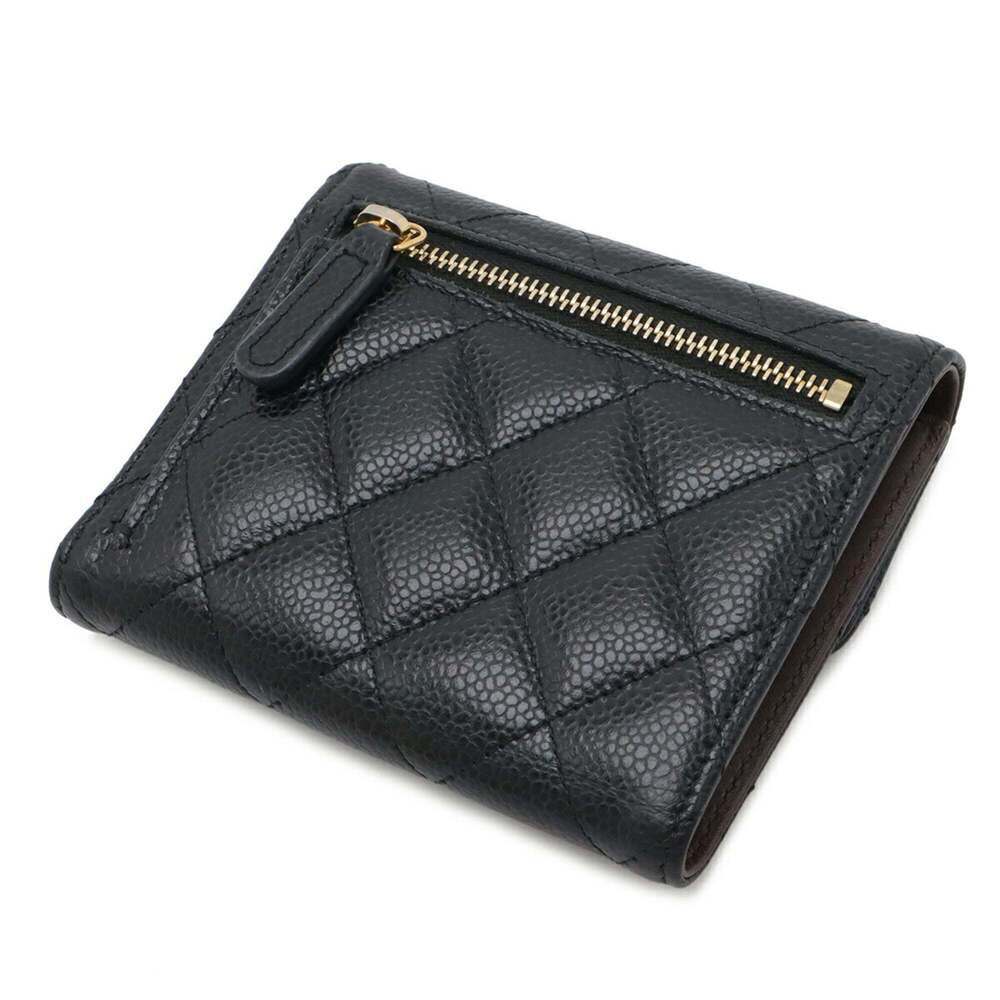 CHANEL Black Caviar Leather Logo Wallet - Picture 3 of 10